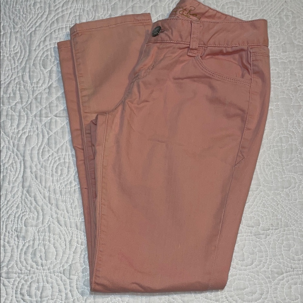 American Rag Blush Pink Pants. Size 3S.  Skinny Low Rise.  Front & Back Pockets